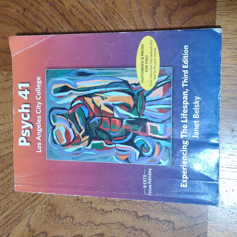 Psych 41 Los Angeles City College Experiencing The Lifespan (textbook)